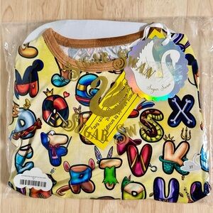 NWT Sugar Swan Bamboo Sleep Set – 3T Alphabesties Print w/ Fold-Over Feet